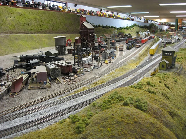 Ho Scale Train Set With Slot Car | Male Models Picture