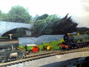 Two trains facing each other on the same track.