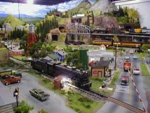 o scale layout model train image 1