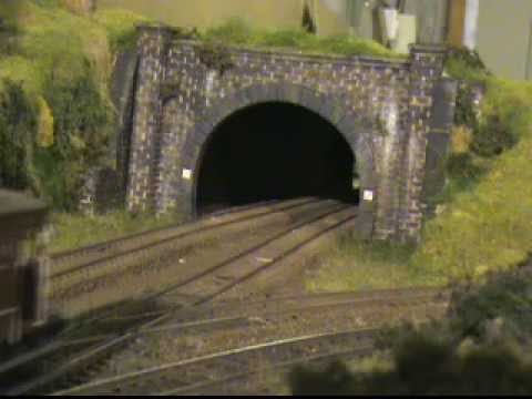 Tunnel in inside of model train layout