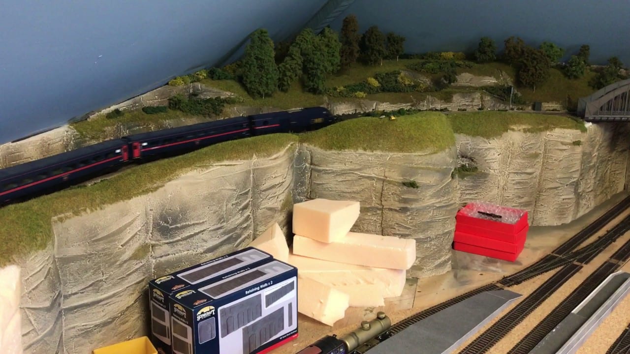 A model train layout in Loft