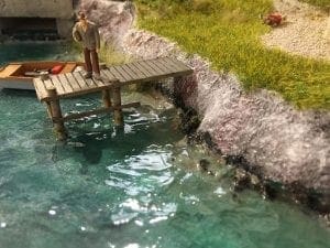 model railroad hobbyist magazine water scene