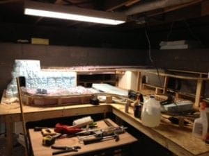 view of the model railroad layout from afar