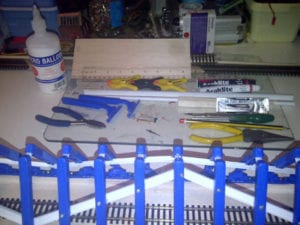tools for the model railroad's bridge brace