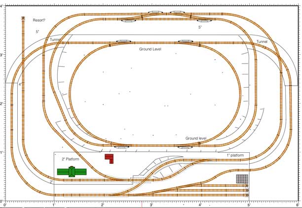 n scale model railroad shelf layout plans