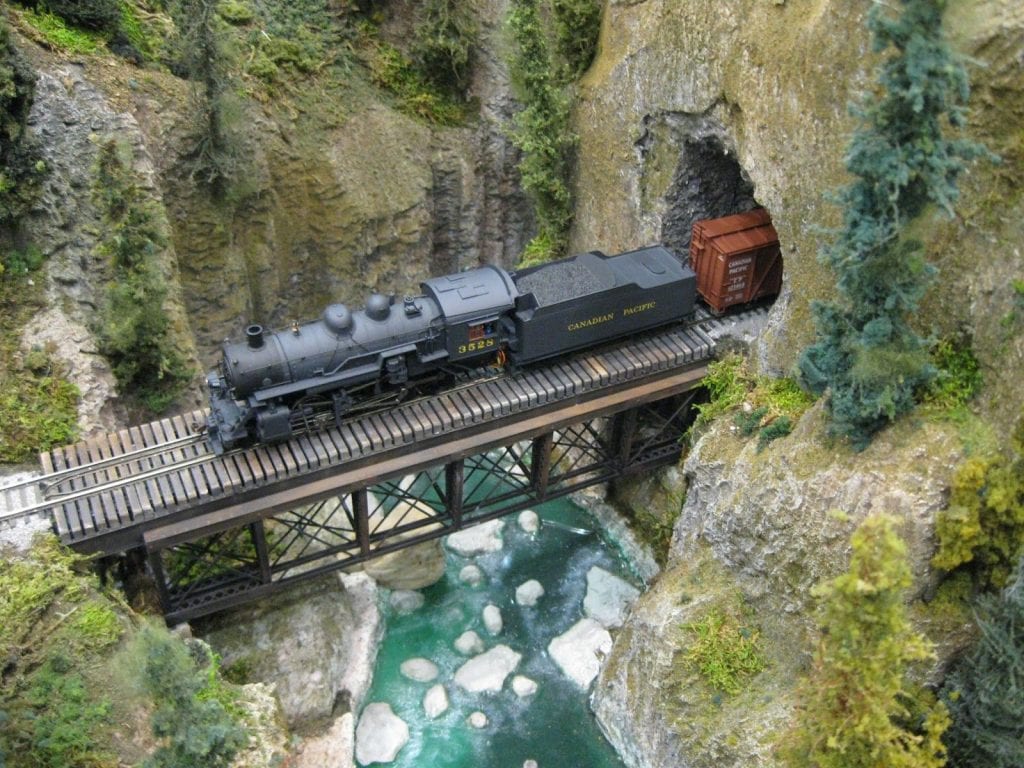 A example of model railroad scenery