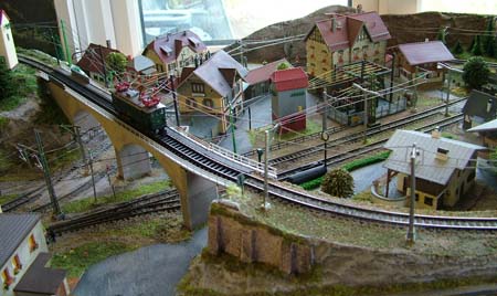 n scale trolley layout with rails