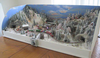 christmas themed n scale layout